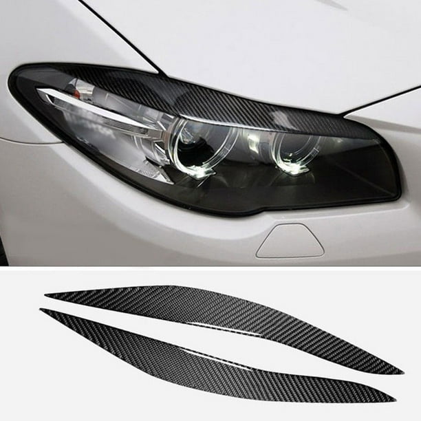 Real Carbon Fiber Headlight Cover Eyebrows Eyelid for BMW X5 E70 2007 2010 2013